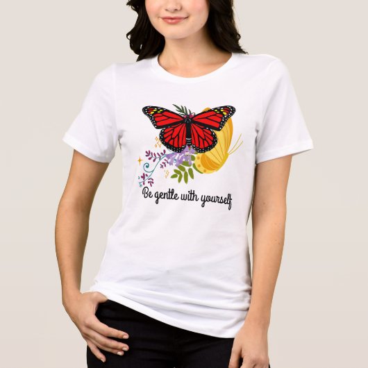 Monarch in beweging Tri-Blend shirt (Voorkant)