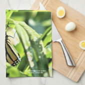 Monarch in de tuinen theedoek (Quarter Fold)