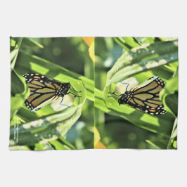 Monarch in de tuinen theedoek