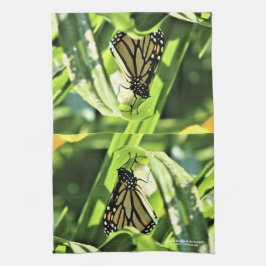 Monarch in de tuinen theedoek