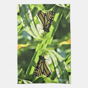 Monarch in de tuinen theedoek