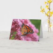 Monarch in het Wenskaart van het Onkruid Kaart (Gele Bloem)