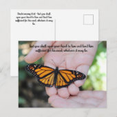 Monarch in Open Handen Deuteronomium 15:8 Briefkaart (Voorkant / Achterkant)