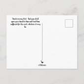Monarch in Open Handen Deuteronomium 15:8 Briefkaart (Achterkant)