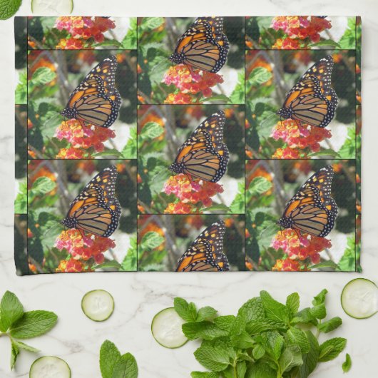 Monarch - keukenhanddoek uit de vlinderreeks (Gevouwen)