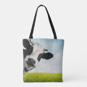 Monarch Koe Zwart Bont Tote Bag (Achterkant)