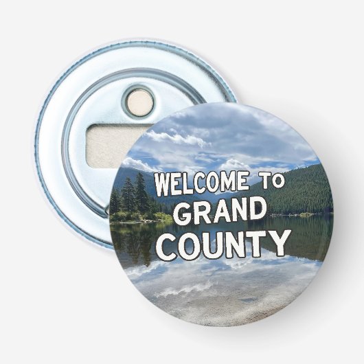 Monarch Lake Grand County Button Flesopener (Voorkant)