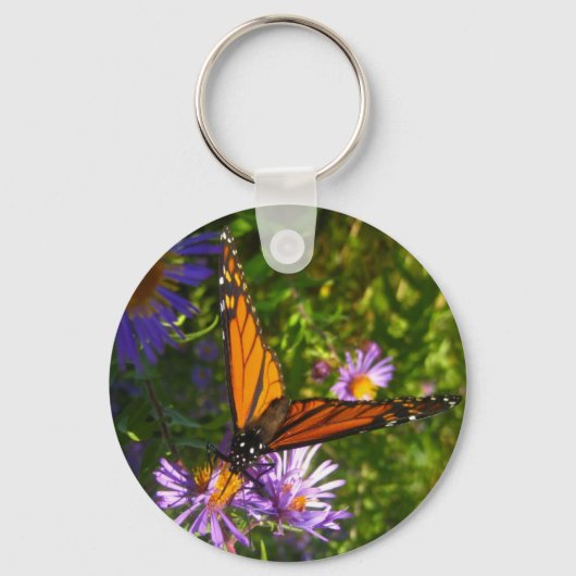 monarch met bloemen sleutelhanger (Voorkant)