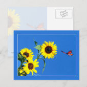 Monarch met geel en blauw briefkaart (Voorkant / Achterkant)