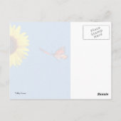 Monarch met geel en blauw briefkaart (Achterkant)