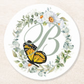 Monarch Monogram Papier Onderzetter (Voorkant)
