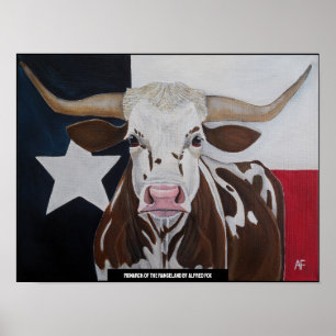 Monarch of the Rangeland Schilderij van Alfred Fox Poster