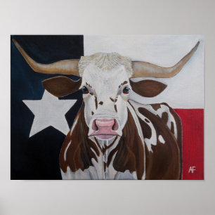 Monarch of the Rangeland Schilderij van Alfred Fox Poster
