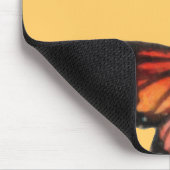 Monarch op aangepaste kleurenachtergrond muismat (Hoek)