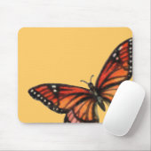 Monarch op aangepaste kleurenachtergrond muismat (Met muis)