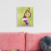 Monarch op Blazing Star Canvas Afdruk (Insitu (Woonkamer))