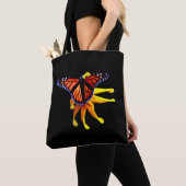 Monarch op Brown Eyed Susan Tote Bag (Dichtbij)