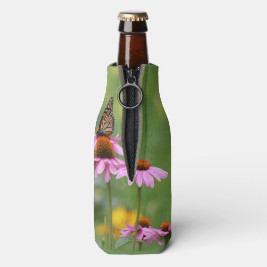 Monarch op Echinacea Flesjeskoeler (Fles Achterkant)