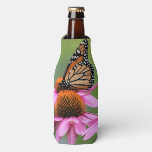 Monarch op Echinacea Flesjeskoeler (Fles Voorkant)