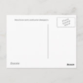 Monarch op een blad briefkaart (Achterkant)