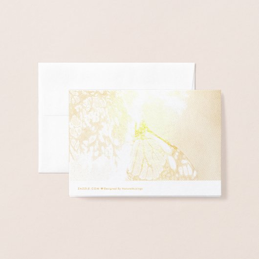 Monarch op een tak folie kaarten (Met envelop)