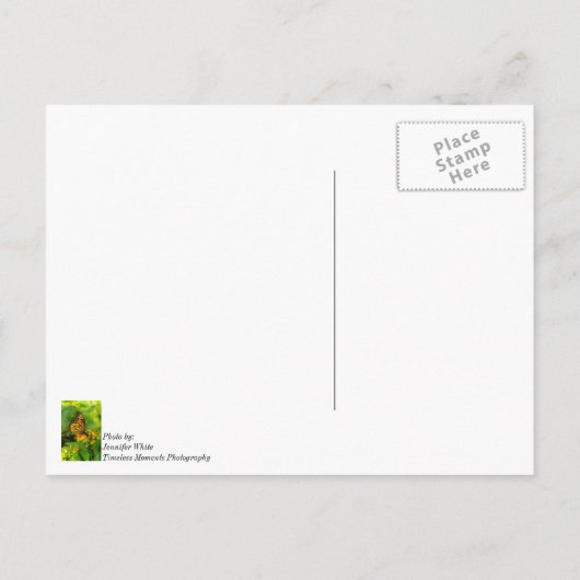 Monarch op Lantana Dank u Briefkaart (Achterkant)