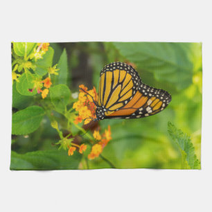 Monarch op Lantana Theedoek