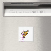 Monarch op lavendel magneet (Insitu (Vaatwasser))