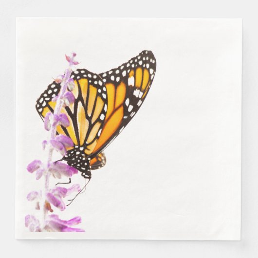 Monarch op lavendel servetten (Voorkant)