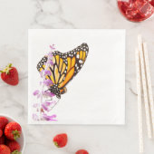 Monarch op lavendel servetten (Insitu)