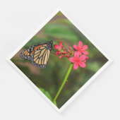 Monarch op Penta-bloemen Servet (Hoek)