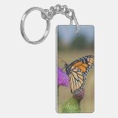 Monarch op weide Vederdistel Prairie Ridge Sleutelhanger (Voorkant Links)