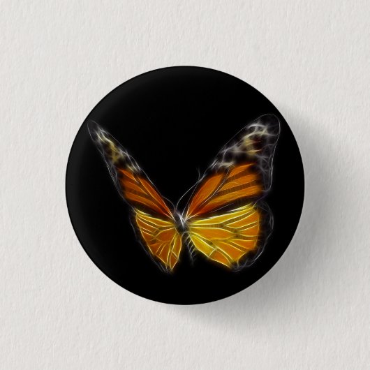 Monarch Oranje Butterfly Flying Insect Ronde Button 3,2 Cm (Voorkant)