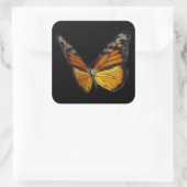 Monarch Oranje Butterfly Flying Insect Vierkante Sticker (Tas)