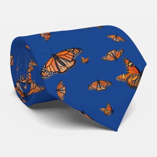 Monarch Pattern Butterflies Stropdas (Opgerold)