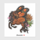 Monarch Pixie Horse Pegasus Sticker (Vel)