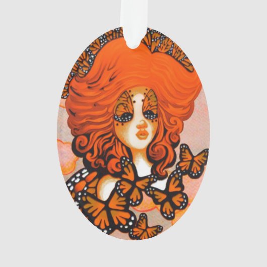 Monarch Queen Butterfly Fairy Ornament (achterkant)