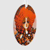 Monarch Queen Vlinder Feeënornament Ornament (voorkant)
