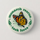 Monarch Rescue Task Force Ronde Button 5,7 Cm (Voorkant)