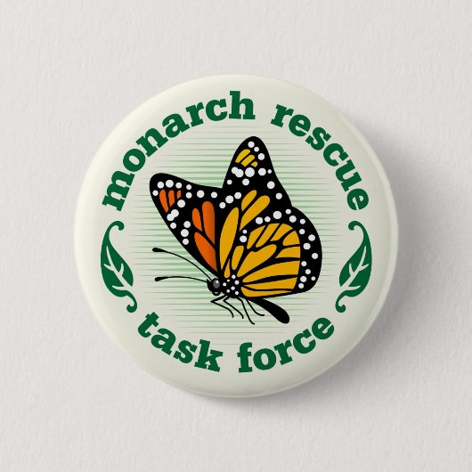 Monarch Rescue Task Force Ronde Button 5,7 Cm (Voorkant)