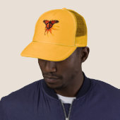 Monarch rust op een bruine ogige susan trucker pet (In situ)
