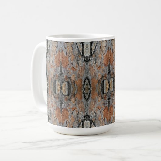 Monarch Tree Bark Patterned Koffiemok (Voorkant links)