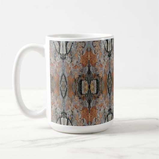 Monarch Tree Bark Patterned Koffiemok (Links)