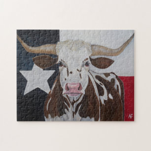 Monarch van de Rangeland Schilderij van Alfred Fox Legpuzzel