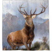 Monarch van Glen Elk Wildlife Animal Shower Curtai Douchegordijn (Voorkant)