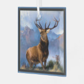 Monarch van het Glen Glass Ornament Buck Deer (Voorkant links)