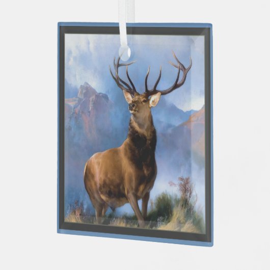 Monarch van het Glen Glass Ornament Buck Deer (Voorkant links)
