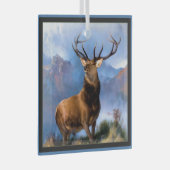 Monarch van het Glen Glass Ornament Buck Deer (Voorkant Rechts)
