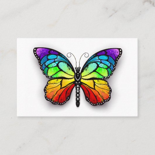 Monarch van regenboogvlinders aanbevelingskaartje (Voorkant)