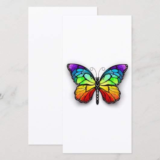 Monarch van regenboogvlinders aankondiging (Voorkant / Achterkant)